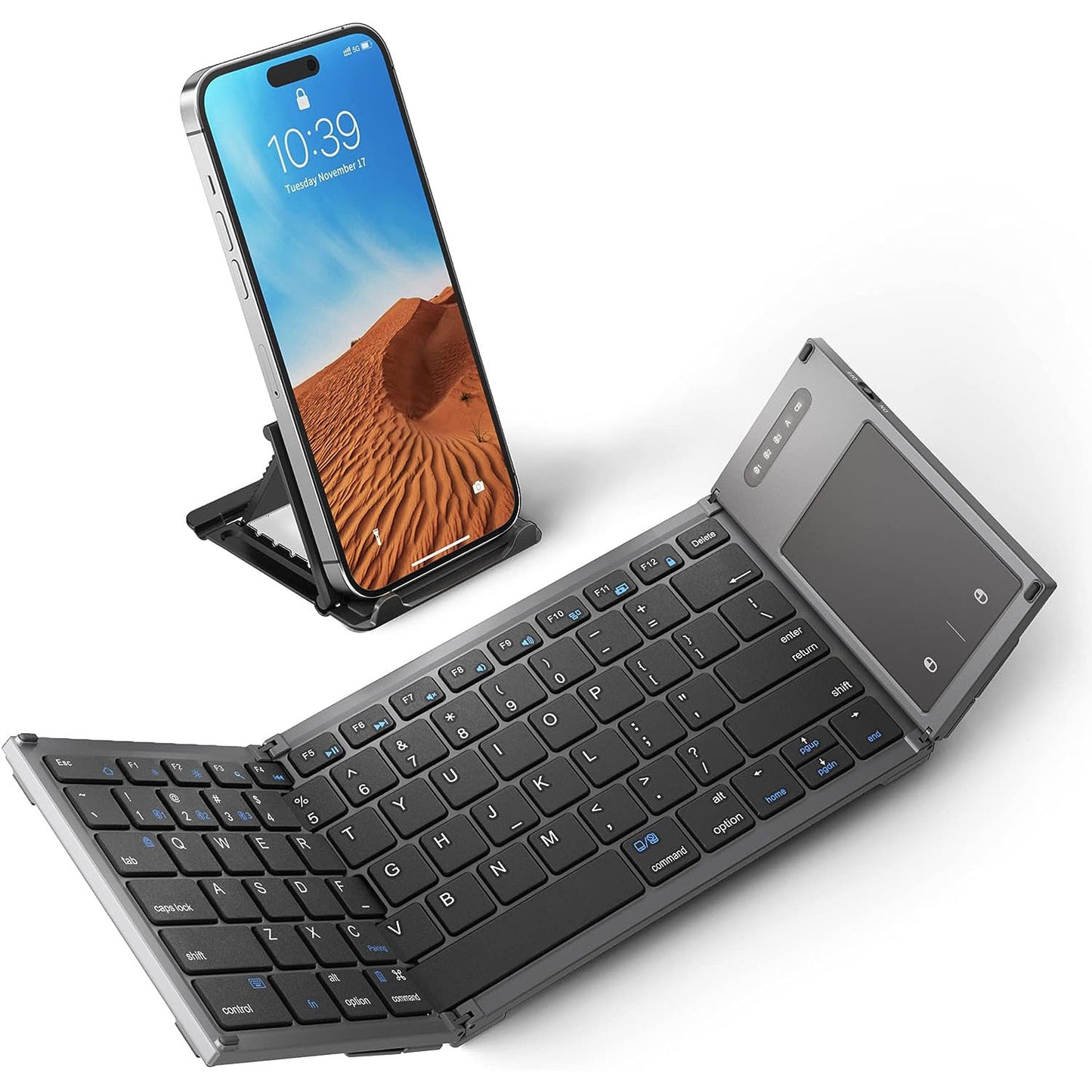 Foldable Bluetooth Keyboard with Touchpad