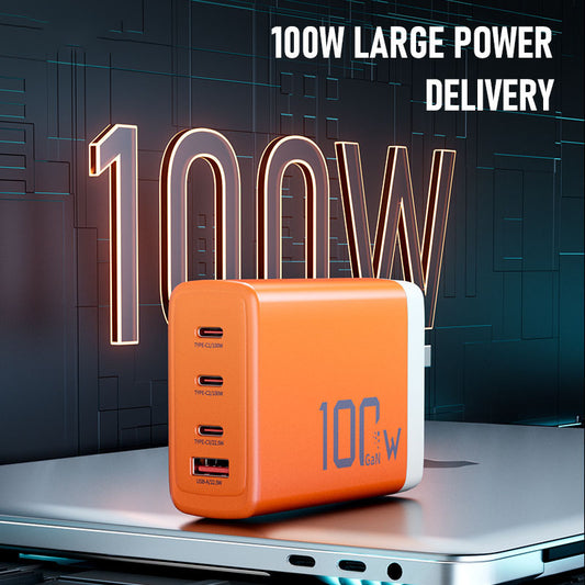 Ultra High-Power Portable Charger - 100W Fast Charging for Multiple Devices