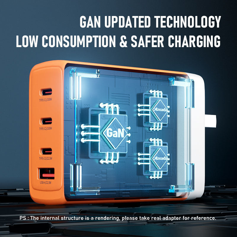 Ultra High-Power Portable Charger - 100W Fast Charging for Multiple Devices