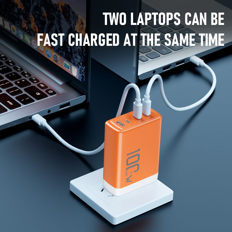 Ultra High-Power Portable Charger - 100W Fast Charging for Multiple Devices