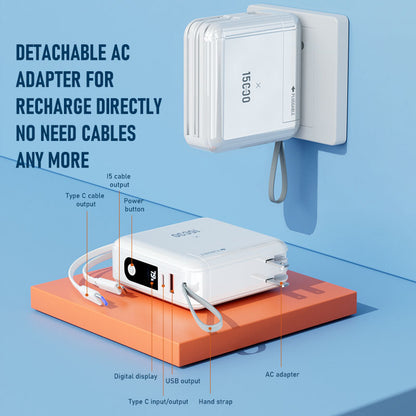22.5W fast charging belt line power bank 15000mAh PD-P110