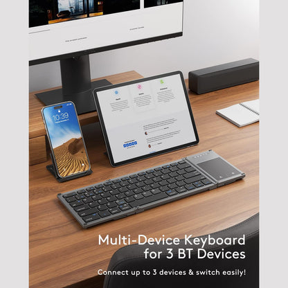 Foldable Bluetooth Keyboard with Touchpad