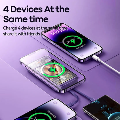 Wireless Power Bank With Cable 10000mAh PD 22.5W Fast Charge