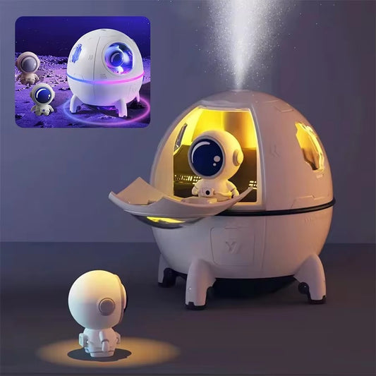 Air Humidifier Portable Astronaut Humidifier 220ml With 7 Colors Night Light Rechargeable Home Aroma Oil Diffuser Gift for Kids