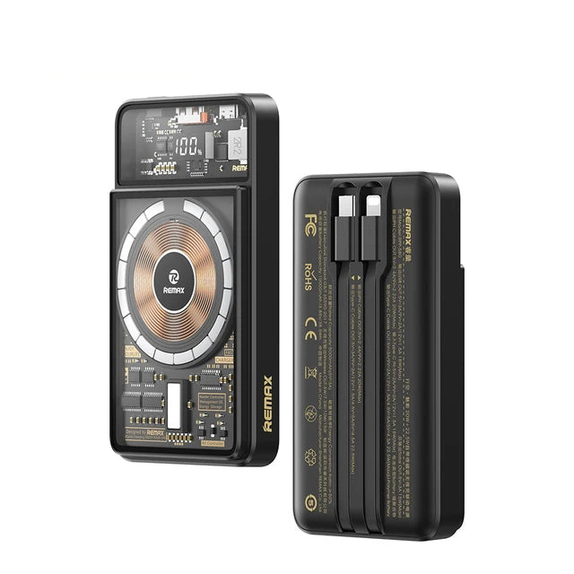 Wireless Power Bank With Cable 10000mAh PD 22.5W Fast Charge