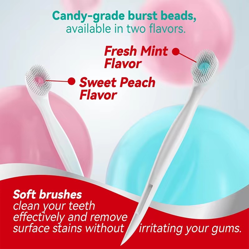 Exploded Bead Toothbrush Disposable Adult Cleaning Toothbrush Portable Travel Toothbrush