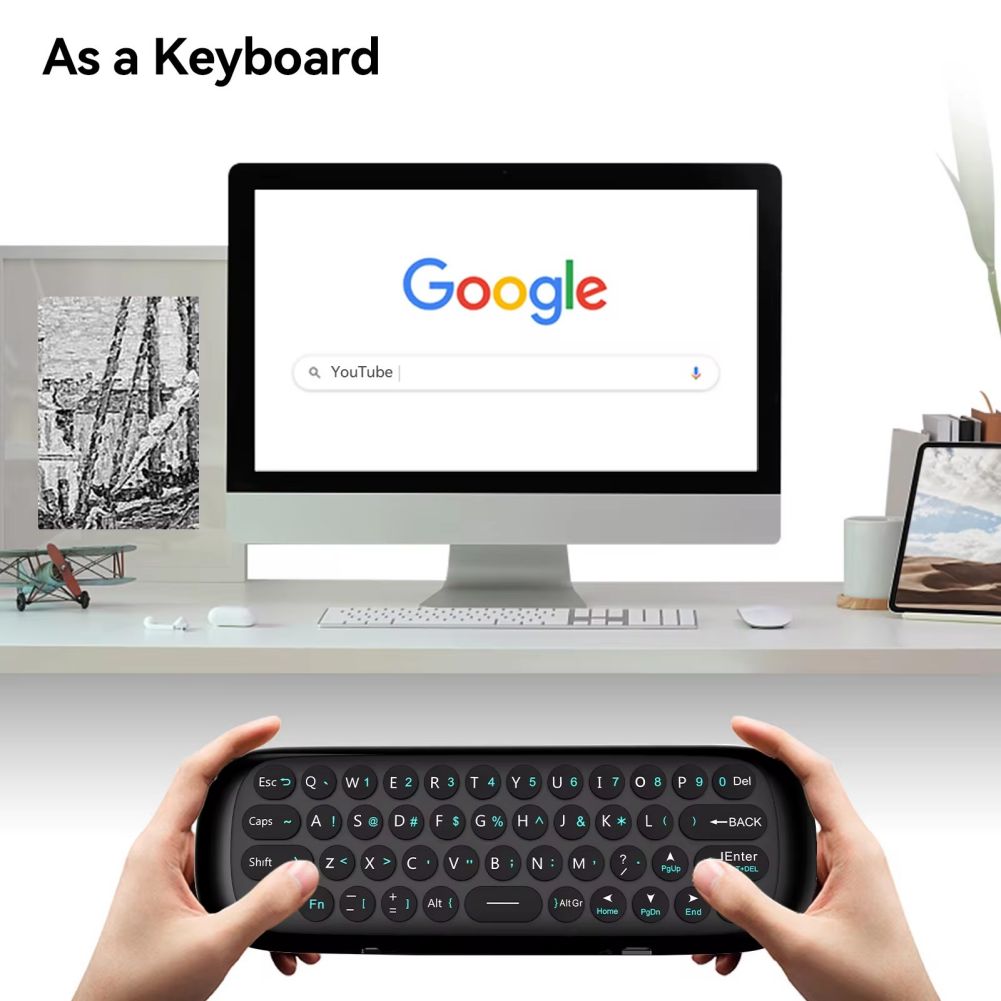 W1 Air Mouse Remote with Gyroscope Mini Keyboard 2.4G Wireless Connection IR Learning Function for TVbox PC Smart TV Pad Project