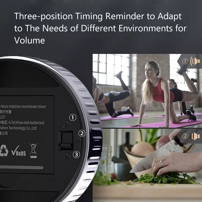 LED digital display, Rotating regulation, Counting up and down, Sound reminder