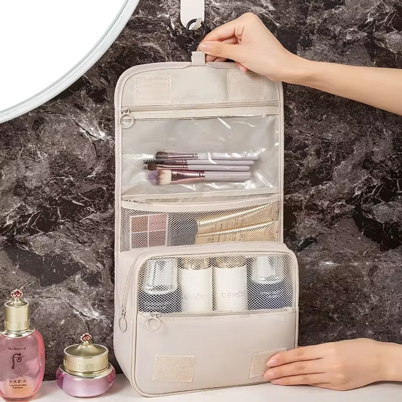 Travel Makeup Bag Waterproof Toiletries Organizer High Quality Women Neceser Bathroom Hook Wash Pouch Hook Makeup Storage Bag