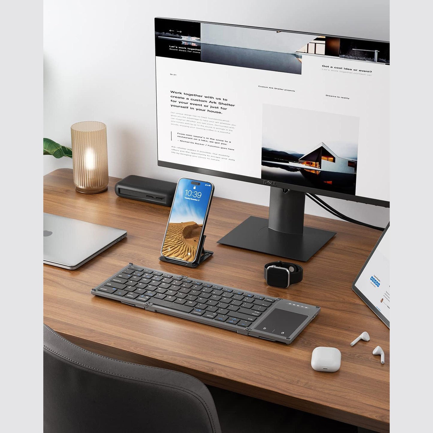 Foldable Bluetooth Keyboard with Touchpad