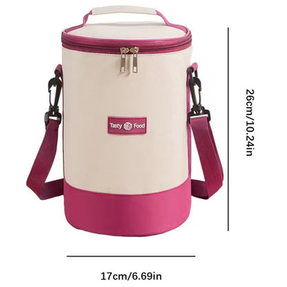 Insulated Cooler Bag With Adjustable Shoulder Strap For Travel Picnic Outdoor Activities Oxford Fabric Lunch Box Large Capacity