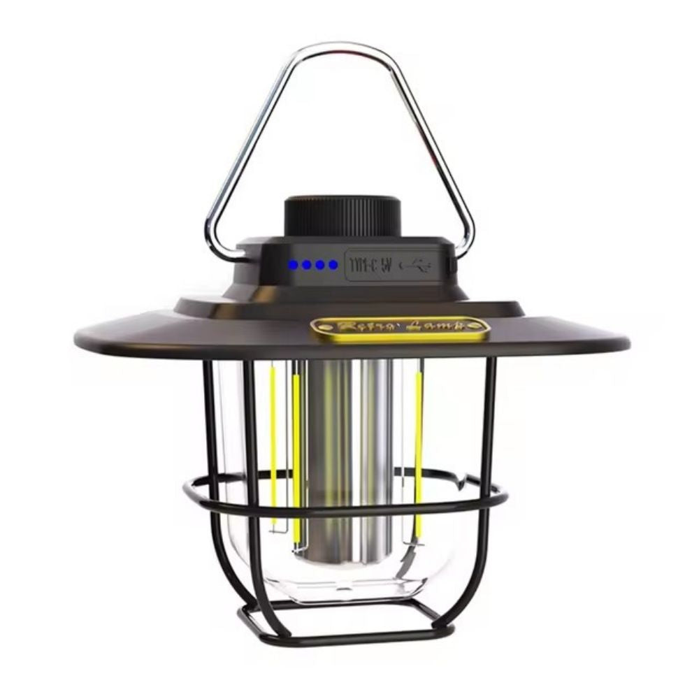 Mini Vintage Metal Hanging Lanterns 2000mAh Portable Camping Lamp